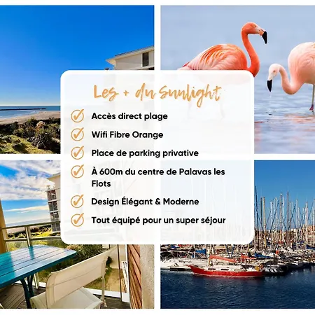 Le Sunlight - T2 Bord De Mer, Parking Palavas-les-Flots Esterno foto